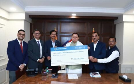 लार्सन एंड टुब्रो ने ₹5 करोड़ की सहायता राशि मुख्यमंत्री राहत कोष में प्रदान की
