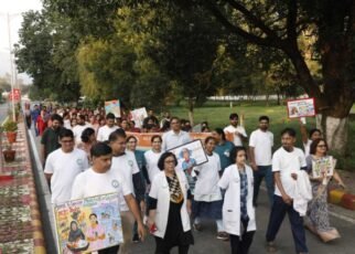 एम्स में हुआ रैली का आयोजन, आमजन को दिया संदेश